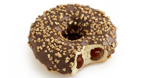 Gevulde donut cacao-hazelnoot - Gevulde donut cacao-hazelnoot