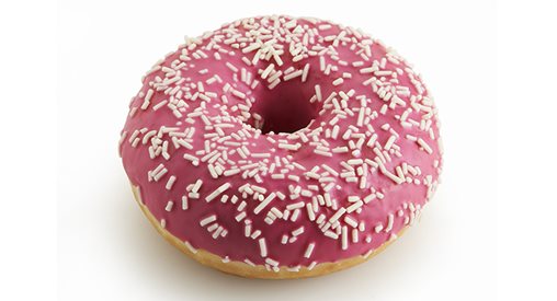 Roze donut - aardbeismaak - Roze donut - aardbeismaak