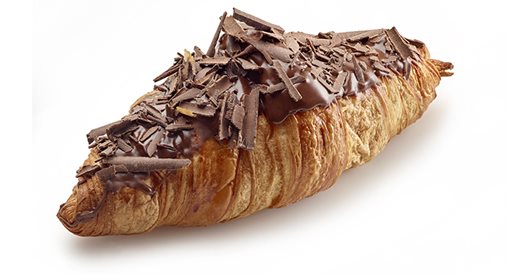 Croissant met chocolade schilfers - Croissant met chocolade schilfers